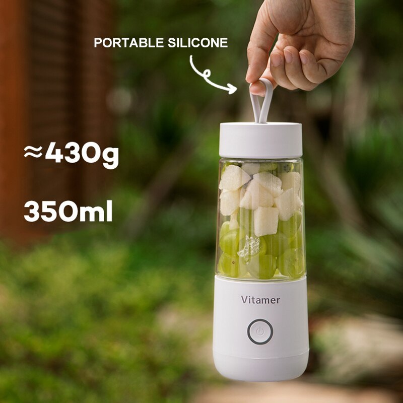 Liberfeels X Vitamer 350ml Portable Blender - Juicer, Electric USB Rechargeable Mixer
